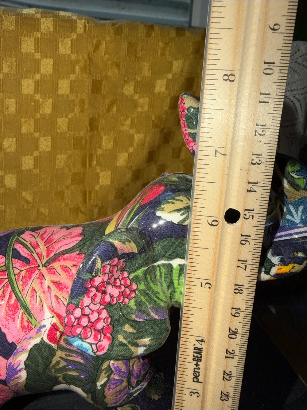 Floral Pattern Decorative Elephant - Picture 3 of 3
